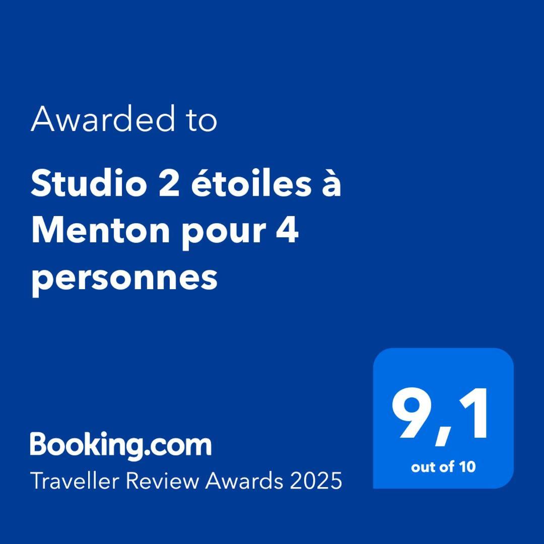 Studio 2 Etoiles A Menton Pour 4 Personnes Esterno foto